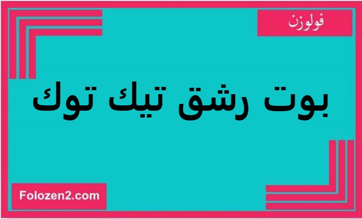 بوت رشق تيك توك